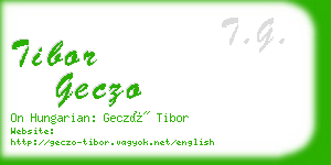 tibor geczo business card